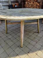 Teak houten tuintafel 140cm diameter , 75cm hoogte, Tuin en Terras, Tuintafels, Ophalen, Gebruikt