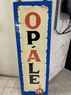 Emaille bier Op-Ale 1962 /plaque emaillée Koekelberg, Enlèvement, Utilisé, Panneau publicitaire