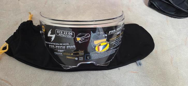 Transparant vizier scorpion exo tech evo, Motoren, Kleding | Motorhelmen, Overige merken, Nieuw zonder kaartje, Ophalen of Verzenden