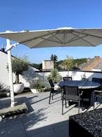 Hoogwaardige ecru parasol van 3X3 offset. Om te grijpen!, Tuin en Terras, Ophalen, Kantelbaar, Nieuw, Stokparasol