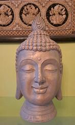 Grande tête de Bouddha terre cuite 75 cm H, Comme neuf, Enlèvement