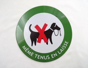 Panneau plaque émaillée interdit aux chiens Paris vintage, Enlèvement ou Envoi