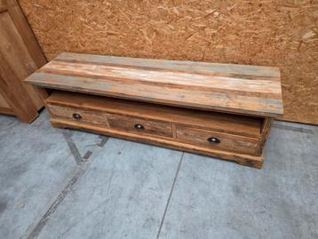 Mooie massief teakhouten tv meubel 180cm  beschikbaar voor biedingen