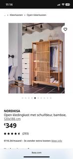 IKEA nordkisa open kleerkast in bamboe, Huis en Inrichting, Kasten | Kleerkasten, Ophalen, Zo goed als nieuw