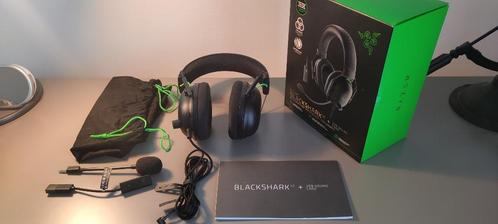 Razer Blackshark V2 Gaming Headset + USB Mic Enhancer - PC -, Computers en Software, Headsets, Nieuw, Over-ear, Bedraad, Gaming headset