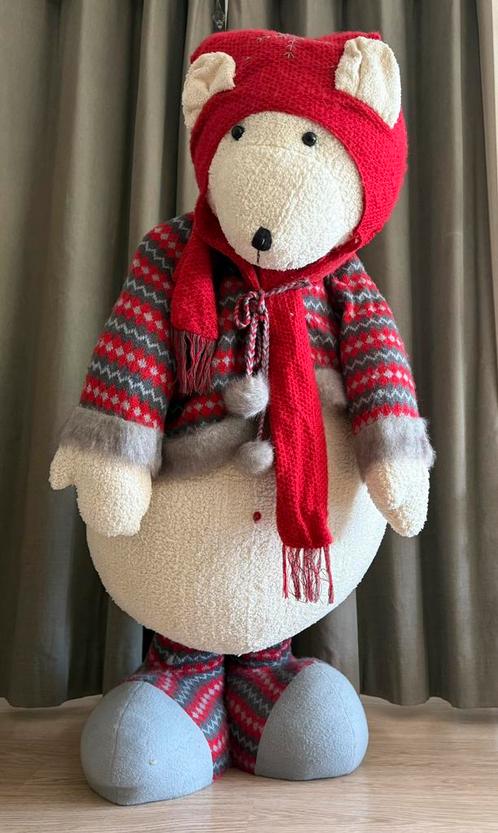 Grote decoratieve winterbeer – 125 cm hoog, Verzamelen, Beren en Cherished Teddies, Zo goed als nieuw, Ophalen