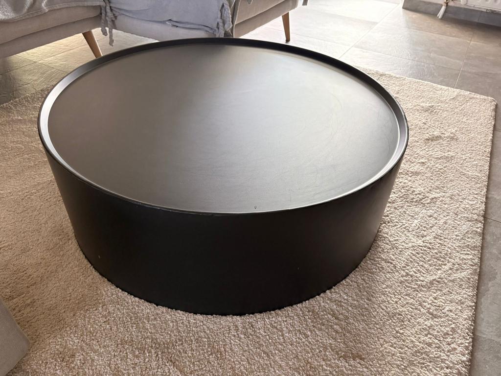 Riverdale Salontafel – Black Metal Look (Ø90cm), Maison & Meubles, Tables | Tables de salon, Comme neuf, Moins de 50 cm, Rond
