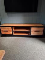 Tv meubel uit acacia hout met metaal, Ophalen of Verzenden, Metaal, Zo goed als nieuw