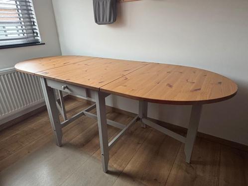 Uitklapbare eettafel, Huis en Inrichting, Tafels | Eettafels, Gebruikt, 50 tot 100 cm, 150 tot 200 cm, Vijf personen of meer, Ovaal
