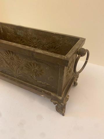 Antieke Brons / gedeelte Messing Jugendstil Plantenbak beschikbaar voor biedingen