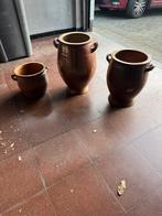 Antieke geglazuurde aardewerk kruiken, Tuin en Terras, Ophalen, Zo goed als nieuw, Aardewerk