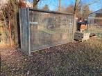 Heras hekken + kunststof blokken, Tuin en Terras, Tuinhekken en Hekwerk, Ophalen, Gebruikt, IJzer, Enkelstaafmat hekwerk
