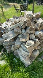 Yvoir schaliezandsteenpuin voor gevelmuur, Tuin en Terras, Grind, Keien en Split, Ophalen, Gebruikt, Zandsteen, Beige