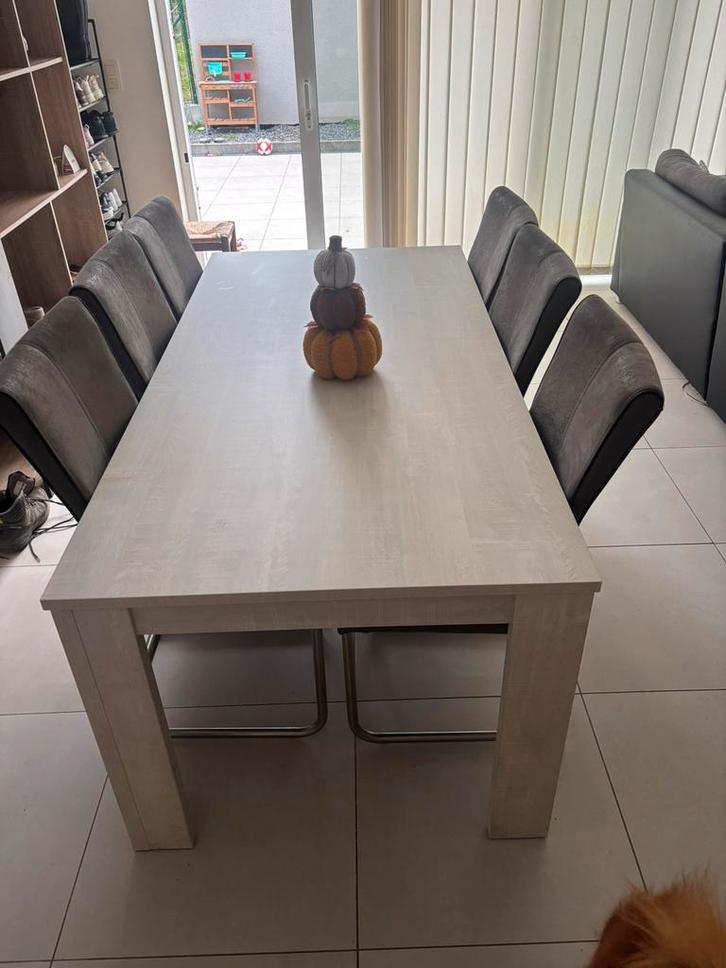 Complete eetkamer, Huis en Inrichting, Complete eetkamers, Gebruikt, 4 tot 6 stoelen, Ophalen