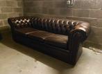 originele chesterfield 3 zit, Huis en Inrichting, Ophalen, Gebruikt, 125 cm of meer, Leer
