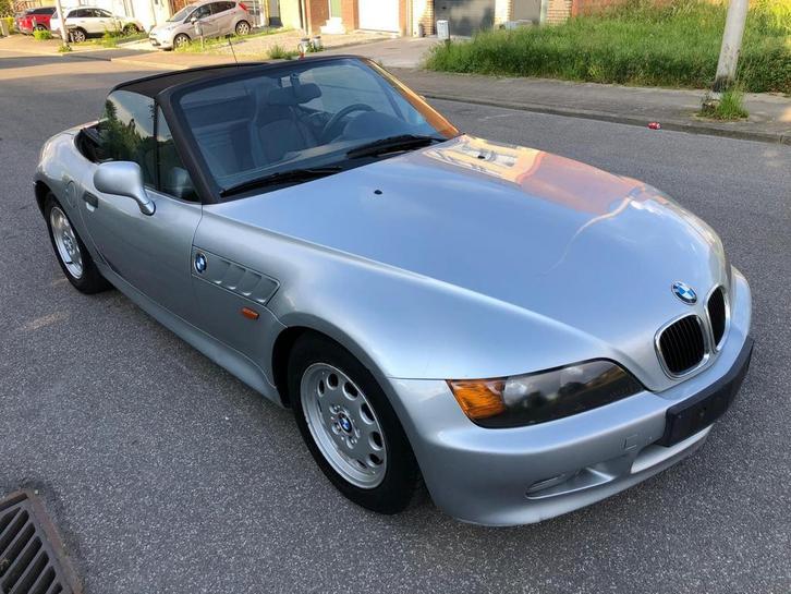 BMW z3 1996, Auto's, BMW, Particulier, Z3, Benzine, Cabriolet, 2 deurs, Handgeschakeld, Zilver of Grijs, Zwart, Leder, Achterwielaandrijving