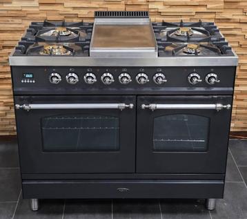 🔥 Poêle Boretti de luxe 100 cm anthracite + FOUR À GAZ en a