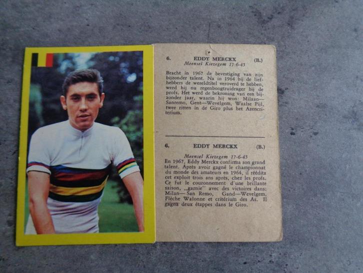 MERCKX EDDY MAPLE LEAF GUM  ZELDZAME PRENT KAART, Hobby en Vrije tijd, Stickers en Plaatjes, Ophalen of Verzenden