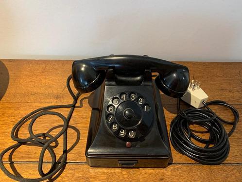 Vintage retro zwart werkend telefoontoestel met mooi geluid, Telecommunicatie, Vaste telefoons | Niet Draadloos, Zo goed als nieuw