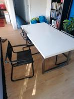 Witte gelakte tafel, Huis en Inrichting, Ophalen, Gebruikt, 200 cm of meer, 100 tot 150 cm
