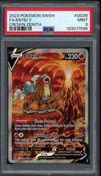 Entei V [Full Art] PSA 9 - GG36/GG70 - Crown Zenith 2023, Verzenden, Zo goed als nieuw, Losse kaart