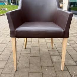 Fauteuil Mobitec élégant, Maison & Meubles, Chaises, Utilisé, Cinq, Six Chaises ou plus, Bois, Cuir, Brun, Enlèvement