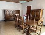 Massief houten eetkamer meubelen, Huis en Inrichting, Ophalen, Zo goed als nieuw, Eikenhout, 4 tot 6 stoelen