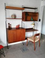 Nisse String wandmeubel met bureau, retro jaren 60 kast, Ophalen, 150 tot 200 cm, 25 tot 50 cm, Gebruikt