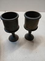 2 antieke bronzen kelken, Antiek en Kunst, Ophalen of Verzenden, Brons