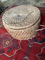 rieten manden, Ophalen, Mand, Rond, Zo goed als nieuw