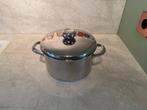kookpot met deksel, Huis en Inrichting, Inox, Gebruikt, Keramische plaat, Ophalen