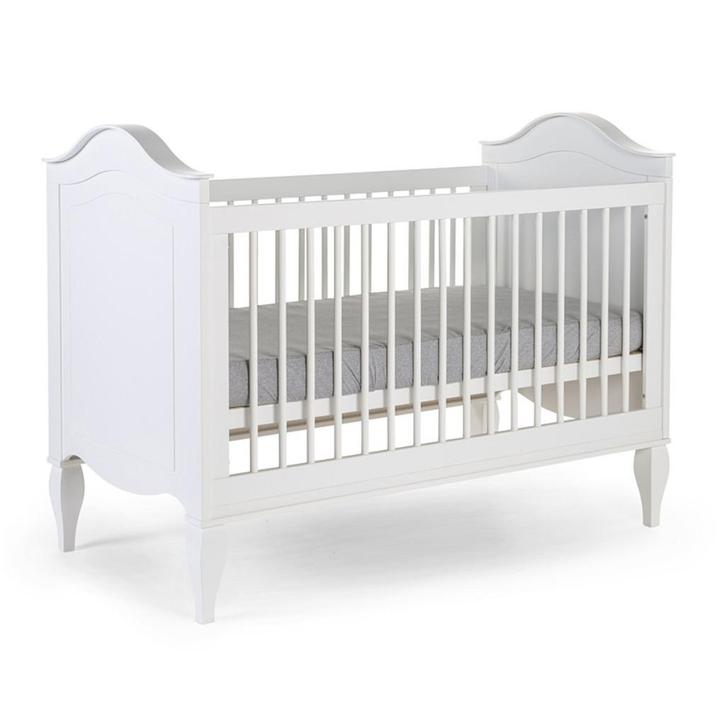 Prachtige witte babybed van Childhome: meegroeibed., Kinderen en Baby's, Kinderkamer | Bedden, Zo goed als nieuw, 140 tot 160 cm