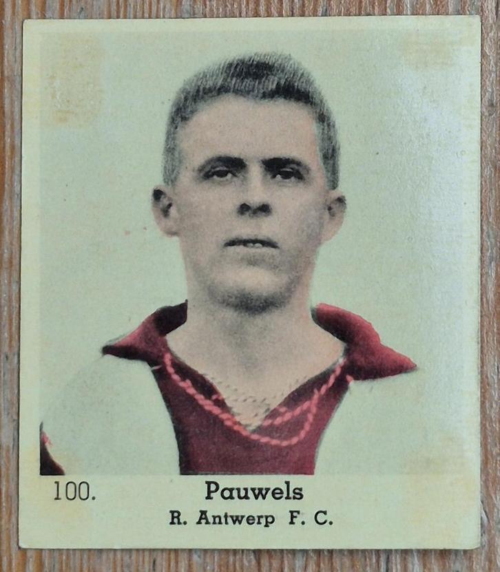 1935 Lecocq (pre panini) 100 Pauwels Antwerp FC, Verzamelen, Sportartikelen en Voetbal, Gebruikt, Poster, Plaatje of Sticker, Ophalen of Verzenden
