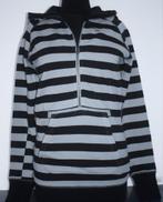 G-Star Raw : sweater trui hoodie / S / blauw grijs gestreept, Blauw, Ophalen of Verzenden, Zo goed als nieuw, Maat 36 (S)