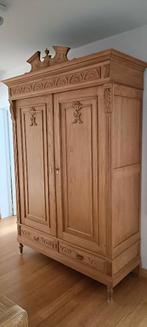Armoire ancienne 2 portes 2 tiroirs, penderie, vestiaire, Antiquités & Art, Enlèvement