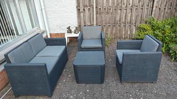 Loungeset met kussens. Zo goed als nieuw, Enlèvement, Comme neuf, Sets de jardin