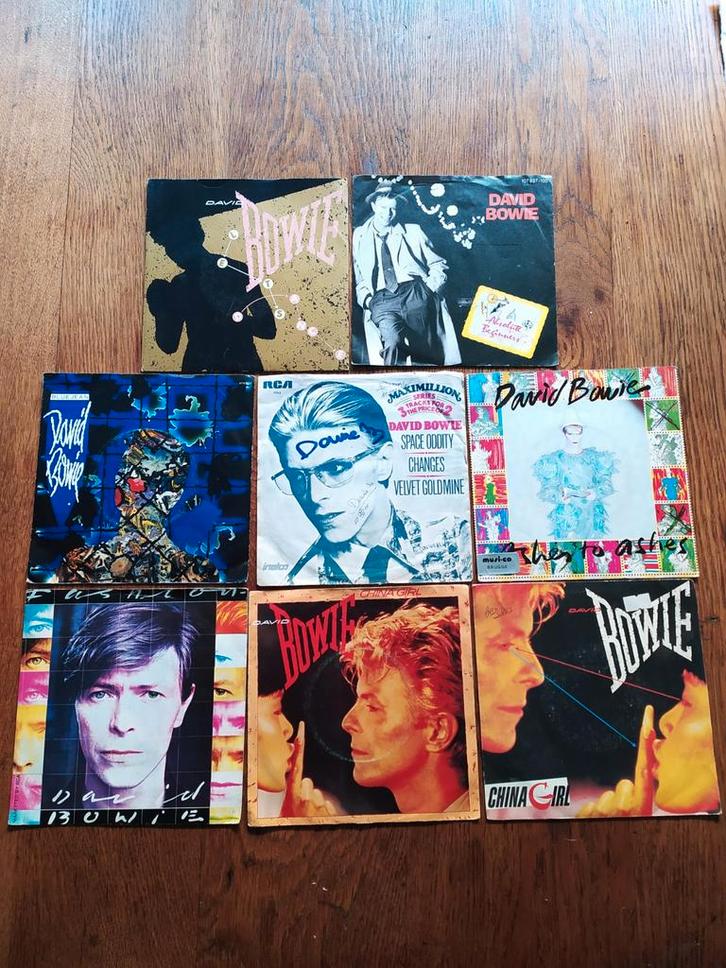 Lot vinyl singles David Bowie, Cd's en Dvd's, Vinyl Singles, Gebruikt, Single, Pop, 7 inch, Ophalen of Verzenden