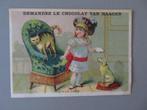 chromo Chocolat Van Haagen Kat Hond Walenstraat Antwerpen, Verzamelen, Foto's en Prenten, Verzenden, Zo goed als nieuw, Voor 1940