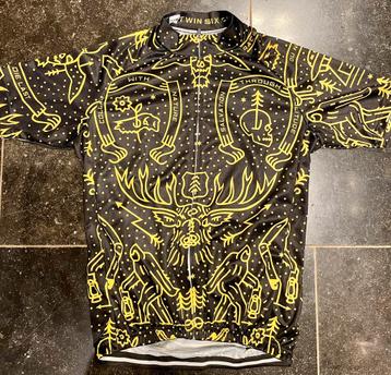 Twin Six prachtig zwart wielershirt grafische elementen beschikbaar voor biedingen