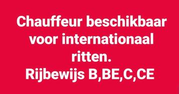 Chauffeur beschikbaar. beschikbaar voor biedingen