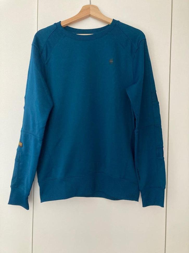 Trui G-Star, Kleding | Heren, Truien en Vesten, Zo goed als nieuw, Maat 48/50 (M), Blauw, Ophalen of Verzenden