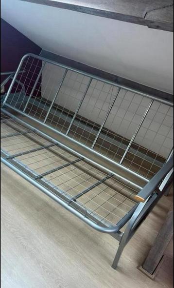 Plooibed , frame aluminium, clic clac, logeerbed 150/200cm beschikbaar voor biedingen