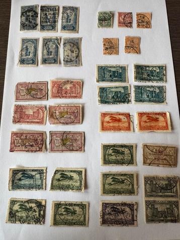 Lot 33 oude postzegels Marokko, protectoraten, overbelast beschikbaar voor biedingen