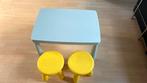 Mammut Ikea tafel + krukjes, Comme neuf, Table(s) et Chaise(s), Enlèvement ou Envoi