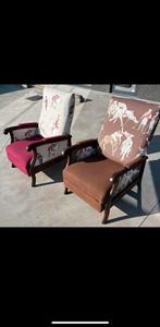 Vintage fauteuil in nieuwe staat, Ophalen, Hout, 75 tot 100 cm, Zo goed als nieuw