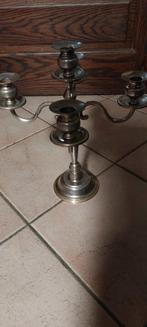 Vintage verzilverde 5-armige kandelaar, Antiek en Kunst, Ophalen of Verzenden