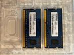 2 barrettes de ram de 2GB 1Rx8 PC3 12800S, 4 GB, Ophalen of Verzenden, Laptop, Zo goed als nieuw