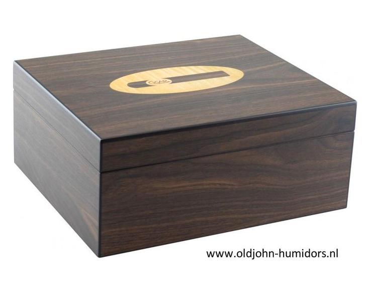 HUMIDOR  WALNOOT M DELUXE MET CIGAR LOGO sigarenkist     h37, Collections, Articles de fumeurs, Briquets & Boîtes d'allumettes