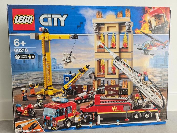 LEGO 60216 City Fire Brandweerkazerne in de stad, Kinderen en Baby's, Speelgoed | Duplo en Lego, Gebruikt, Lego, Ophalen