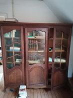 Massieve eiken vitrinekast bibliotheekkast, Huis en Inrichting, Ophalen, Gebruikt